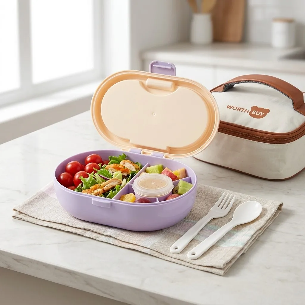 Meal Prep Or Prep Meal - Plastic Bento Box met vakken, geschikt