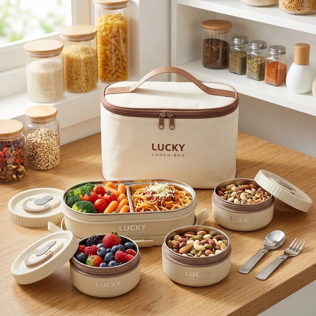 Meal Prep Or Prep Meal - 304 roestvrijstalen bentobox met handvat, geschikt