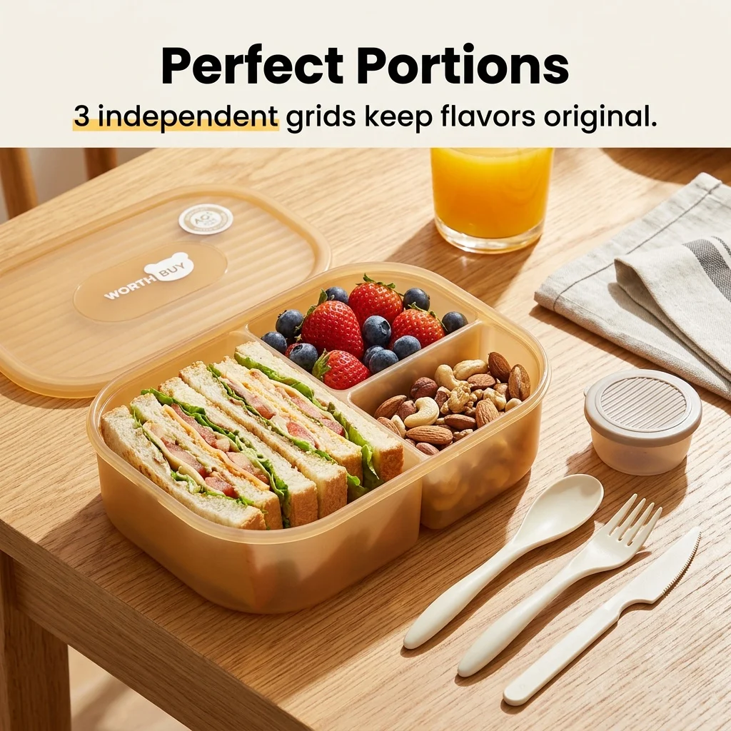 Gedeelde plastic bentobox met  - Meal Prep Or Prep Meal recensie en prijs